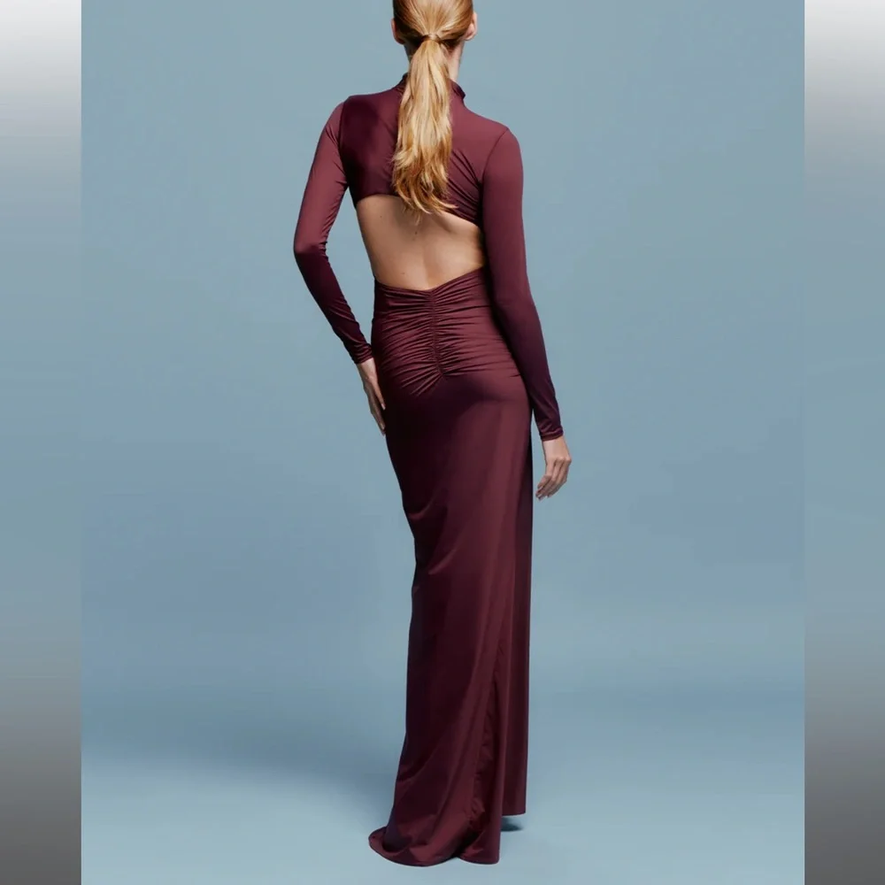 Silvia Tcherassi Lena Dress Burgundy - Picture 3 of 4